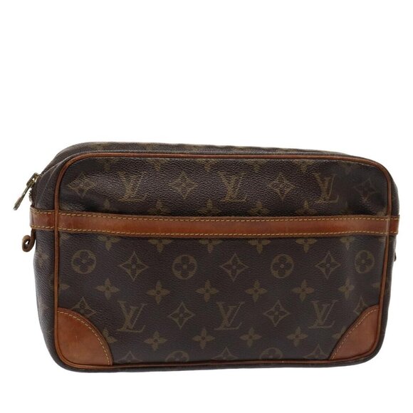 LOUIS VUITTON Monogram Compiegne 28 Clutch Bag - Picture 1 of 16